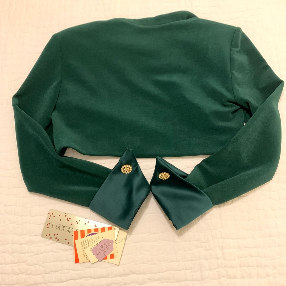 Betsy & Adam NWT Vintage Green Cocktail Dress and Jacket - Picture 16 of 16
